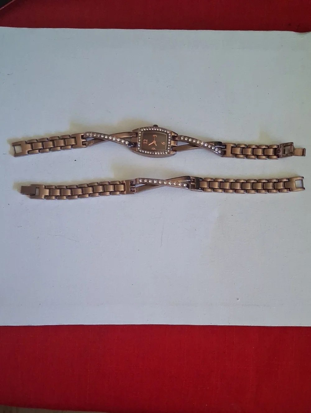 Women's Rose Gold Tone Bracelet Watch with Crystal Accents